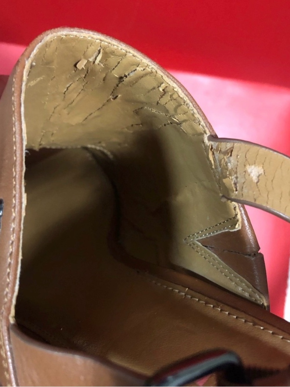 Coach Brown Leather Block Heel Slingback Peep-Toe Sandals - Picture 8 of 10